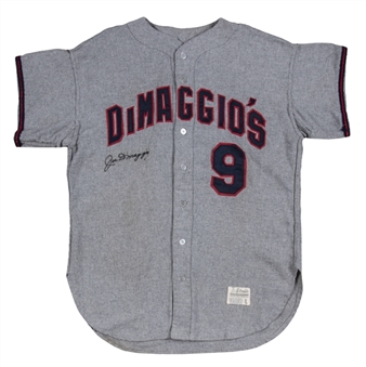 1950s Circa Joe DiMaggio Signed DiMaggios Restaurant Gray Jersey (Beckett)